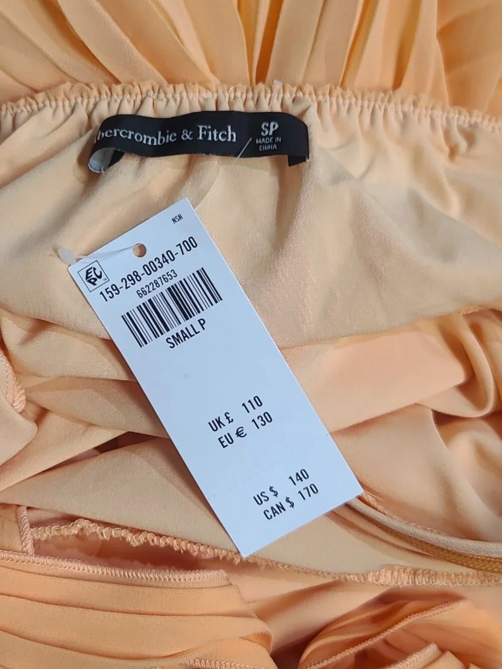Abercrombie & Fitch Giselle Halter Maxi Dress S Orange NWT